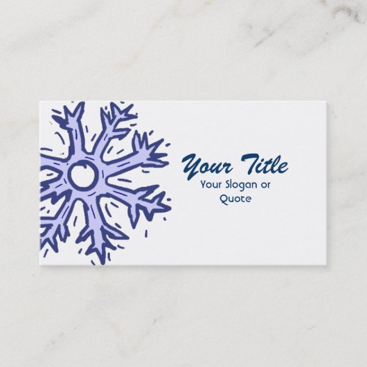  sneeuwvlok winterse visitekaartjes (Voorkant)