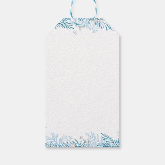 Sneeuwvlok winterverjaardag dank u cadeau Label Cadeaulabel (Achterkant)