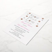 Sneeuwvlok WinterVrijgezellenfeest Folie Uitnodiging (Gedraaid)