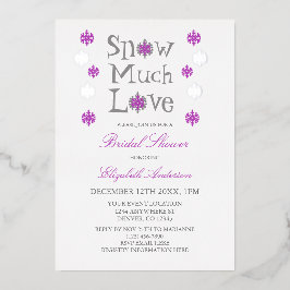 Sneeuwvlok WinterVrijgezellenfeest Folie Uitnodiging