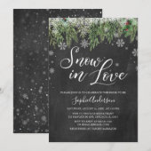 Sneeuwvlok WinterVrijgezellenfeest Kaart (Voorkant / Achterkant)