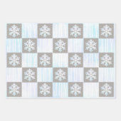 Sneeuwvlok Wit Opal Vrede Vreugde Liefde 4 Foto Inpakpapier Vel (Voorkant 2)