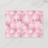 Sneeuwvlok Wit Roze Waterverf Boeken voor Baby Informatiekaartje (Achterkant)