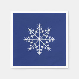 Sneeuwvlok Xmas Kerstblauw Vakantie Servet