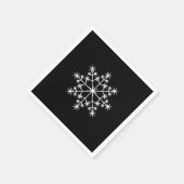 Sneeuwvlok Xmas Kerstvakantie Zwart Wit Servet (Hoek)