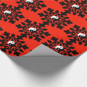 Sneeuwvlok - yin yang cadeaupapier (Hoek)