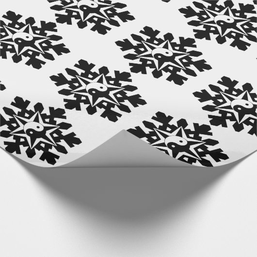 Sneeuwvlok - yin yang cadeaupapier (Hoek)