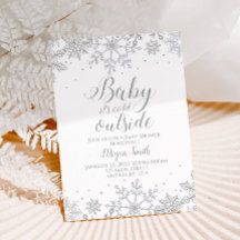 Sneeuwvlok Zilver Glitter Baby Shower