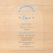 SneeuwvlokBaby shower Acryl Uitnodigingen (Voorkant)
