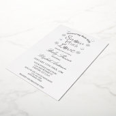 SneeuwvlokBaby shower Folie Uitnodiging (Gedraaid)