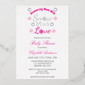 SneeuwvlokBaby shower Folie Uitnodiging (Voorkant)