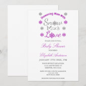 SneeuwvlokBaby shower Kaart (Voorkant / Achterkant)