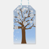 Sneeuwvlokboom Winter Wonderland Sneeuwcadeau Labe Cadeaulabel (Achterkant)