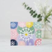 sneeuwvlokconstellaties feestdagenkaart (Staand voorkant)