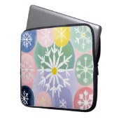 sneeuwvlokconstellaties laptop sleeve (Voorkant Links)