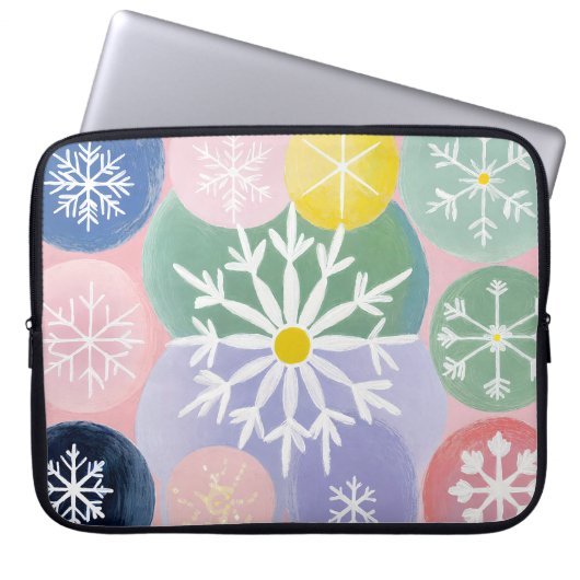 sneeuwvlokconstellaties laptop sleeve (Voorkant)