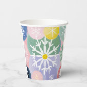 sneeuwvlokconstellaties papieren bekers (Achterkant)