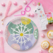 sneeuwvlokconstellaties papieren bordje (Feest)