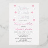 Sneeuwvloke winterwedstrijd folie uitnodiging (Voorkant)