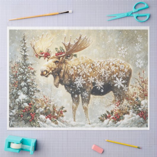 sneeuwvlokeland tissuepapier (Craft)