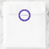 Sneeuwvlokfabriek Sjabloon Ronde Sticker (Tas)