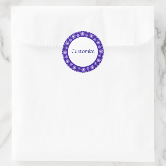 Sneeuwvlokfabriek Sjabloon Ronde Sticker (Tas)