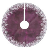 Sneeuwvlokgrens aan Waterverf Plum ID727 Kerstboom Rok (Voorkant)