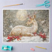 sneeuwvlokhert tissuepapier (Craft)