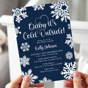 Sneeuwvlokje Baby Het Is Koud Buiten Baby Borrel Kaart