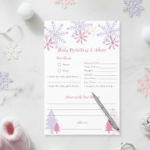 Sneeuwvlokje Baby Shower Winter Voorspellingen Adv