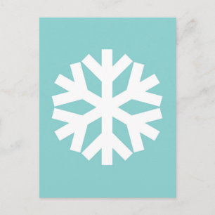 Sneeuwvlokje blauw feestdagenkaart