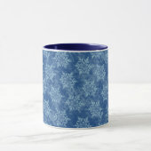 sneeuwvlokje blauw mok (Midden)