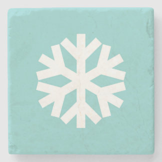 Sneeuwvlokje blauw stenen onderzetter