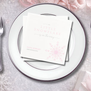 Sneeuwvlokje is op komst Winter Baby Shower Servet