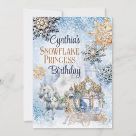 Sneeuwvlokje Prinses Feest Uitnodiging