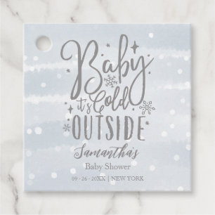 Sneeuwvlokjes Baby Het is koud buiten Baby Shower Bedankjes Labels