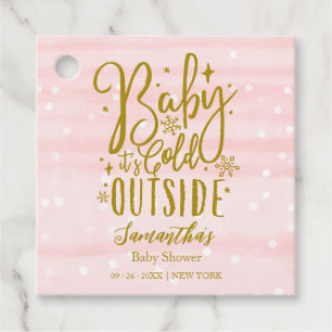 Sneeuwvlokjes Baby Het Is Koud Buiten Meisje Baby Bedankjes Labels