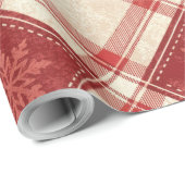  Sneeuwvlokjes Plaid Cadeaupapier (Rol Hoek)