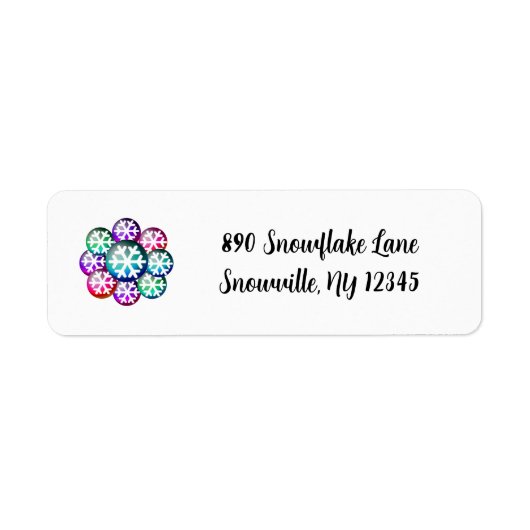 Sneeuwvlokjuwelen Label (Voorkant)