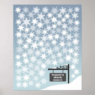 Sneeuwvlokken - 100 Signature Guest Book Alternati Poster