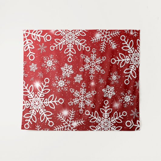 Sneeuwvlokken 10 wandkleed (Voorkant (horizontaal))