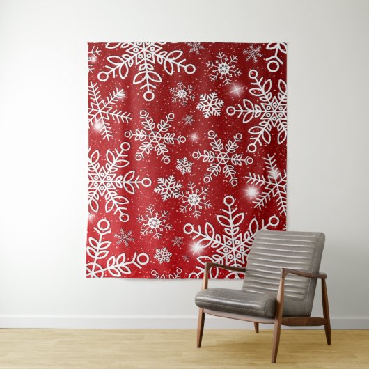 Sneeuwvlokken 10 wandkleed (In situ)
