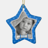 Sneeuwvlokken 2023 Baby's Eerste Kerstmis Keramisch Ornament (Links)