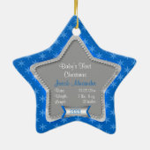 Sneeuwvlokken 2023 Baby's Eerste Kerstmis Keramisch Ornament (Achterkant)