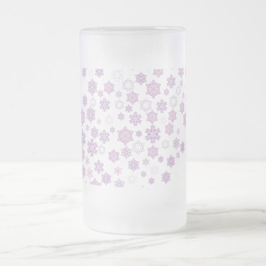 sneeuwvlokken-2 matglas bierpul (Center)