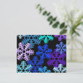 Sneeuwvlokken 3D-patroonontwerp Briefkaart (Staand voorkant)