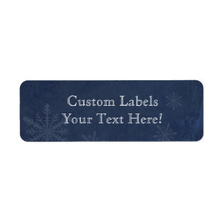 Sneeuwvlokken 4 - Originele Donkerblauwe Custom La Etiket