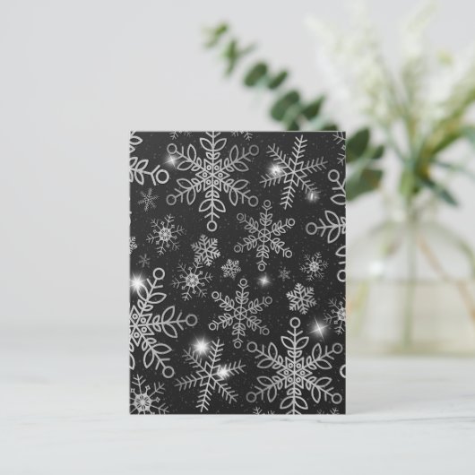 Sneeuwvlokken 8 briefkaart (Staand voorkant)