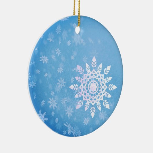 Sneeuwvlokken Aangepast Ornament (Rechts)