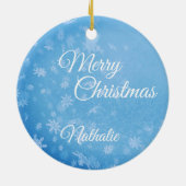 Sneeuwvlokken Aangepast Ornament (Achterkant)